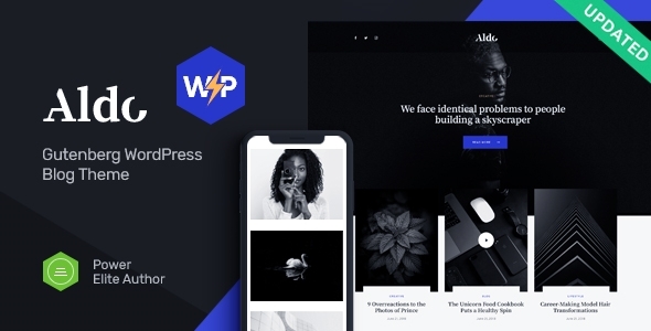 Aldo |古腾堡WordPress主题黑白