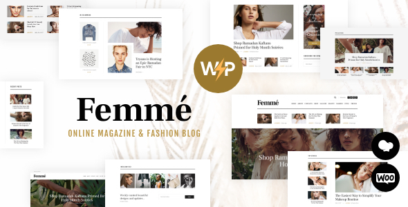 Femme-时尚博客和杂志WordPress主题+RTL