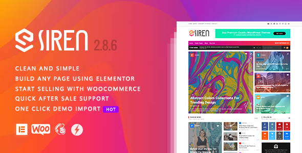 Siren-新闻杂志Elementor WordPress主题