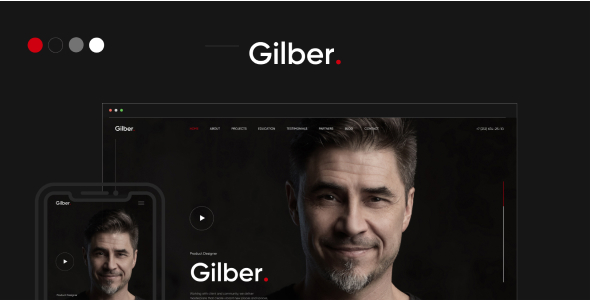 Gilber-个人简历WordPress主题