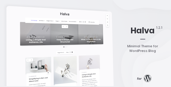 Halva-WordPress博客的最小主题