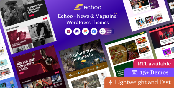 Echoo-新闻杂志WordPress主题+RTL