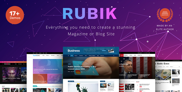 Rubik-杂志和博客WordPress主题
