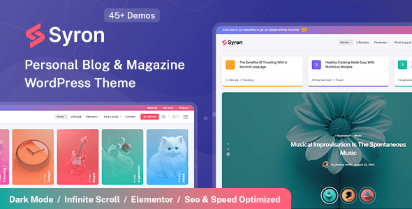 Syron |个人博客和杂志WordPress主题
