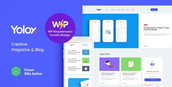 Yolox |商业与创业博客WordPress主题