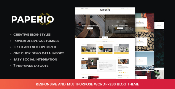 Paperio-响应式多用途WordPress博客主题