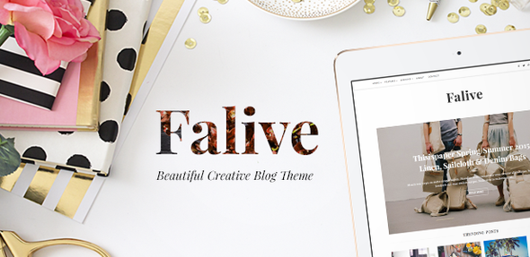Falive-美丽的创意与时尚博客主题