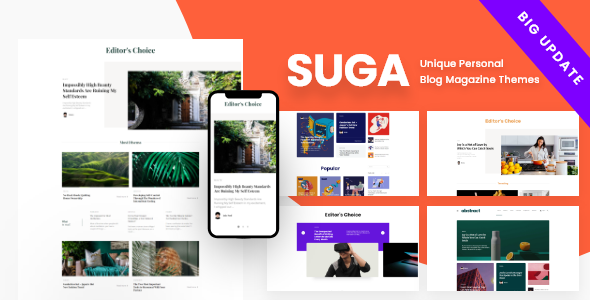 Suga-杂志和博客WordPress主题