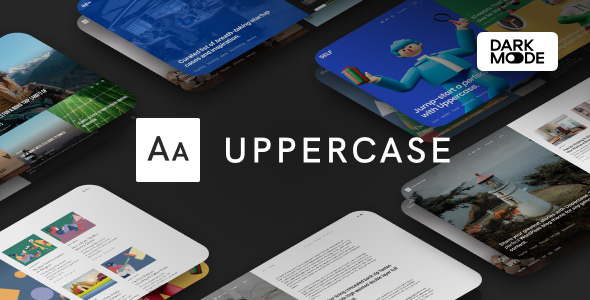 Uppercase-带有黑暗模式的WordPress博客主题
