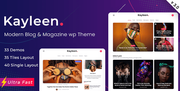 Kayleen |博客和杂志WordPress主题