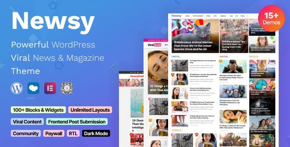 Newsy-病毒式新闻和杂志WordPress主题
