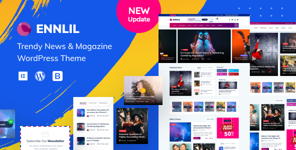 Ennlil-现代杂志WordPress主题与黑暗模式+WooCommerce