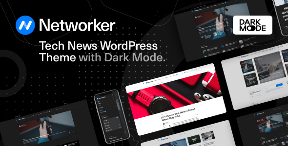 Networker-技术新闻WordPress主题与黑暗模式