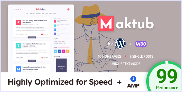 Maktub-WordPress的轻量级博客