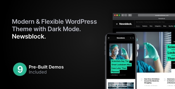 新闻板块-新闻和杂志WordPress主题与黑暗模式