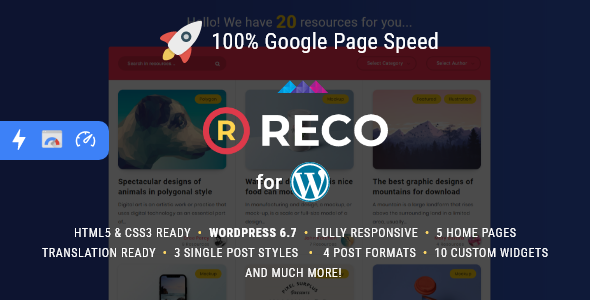 Reco-免费用户的轻量级AMP主题
