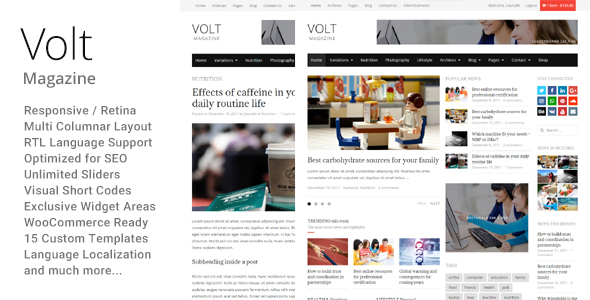 Volt-报纸和杂志WordPress主题