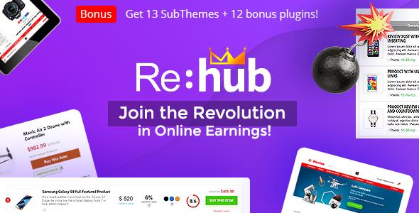 REHub-价格比较，多供应商市场WordPress主题