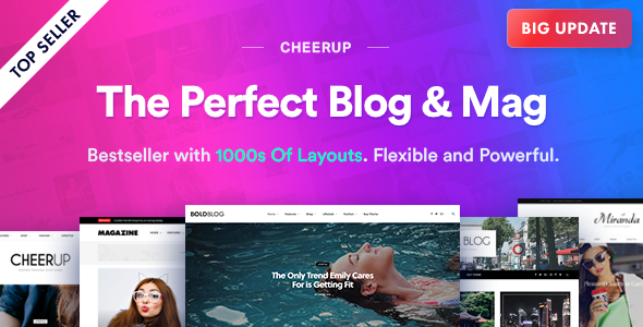CheerUp-WordPress的食品、博客和杂志