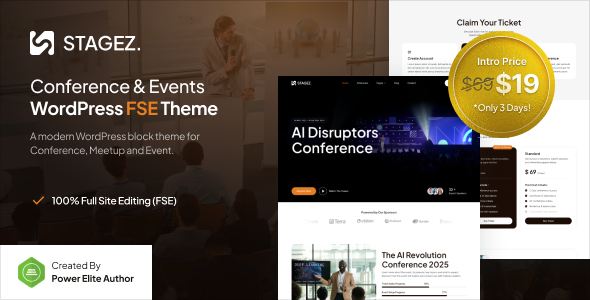 Stagez–会议和活动FSE WordPress主题