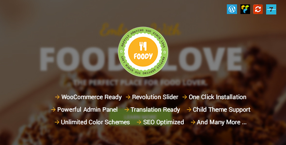 Foody-响应式食物，食谱餐厅/咖啡馆WordPress主题