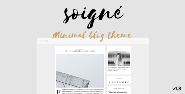 Soigne-响应式最小WordPress博客主题