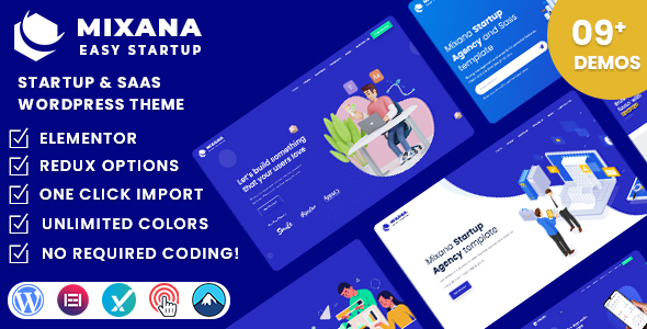 Mixana-启动和SaaS WordPress主题