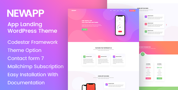 AppOrbit-创意移动应用登录页面WordPress主题