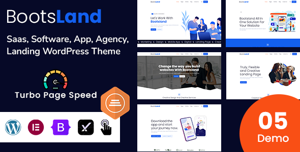 Bootsland-SaaS、软件、代理、应用WordPress主题
