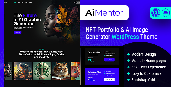 AI Mentor | AI图像生成器WordPress主题