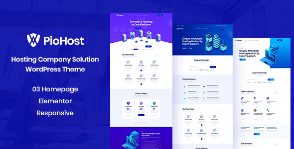 Piohost-域名和网络托管WordPress主题
