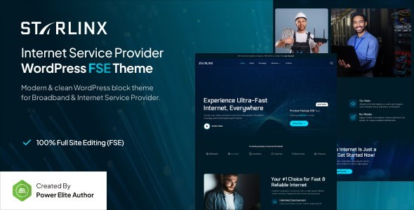 Starlinx–宽带和互联网服务提供商FSE WordPress主题