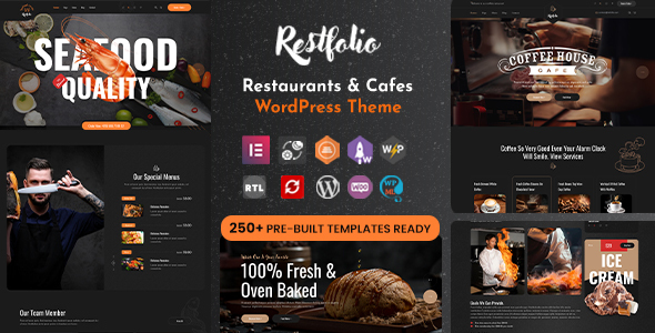 Restfolio-Elementor餐厅和咖啡馆WordPress主题