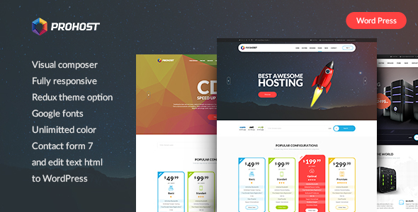 ProHost-电源组托管WordPress主题