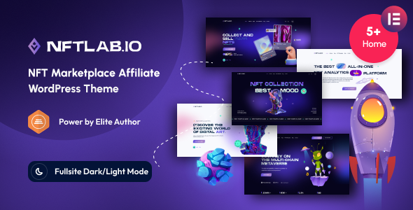 NFTLAB。IO-NFT市场联盟Elementor WordPress主题