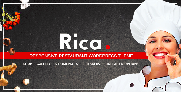 Rica-响应式餐厅WordPress主题