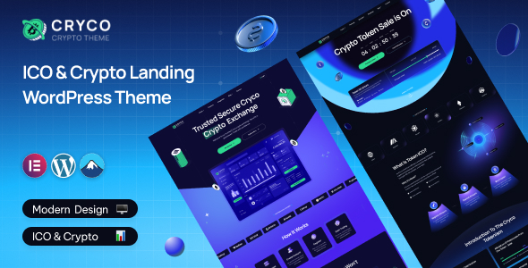 Cryco-首次代币发行（ICO）与加密货币登陆WordPress主题