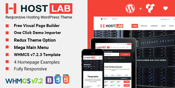 HostLab-托管服务和WHMCS WordPress主题