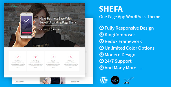 Shefa-单页应用WordPress主题