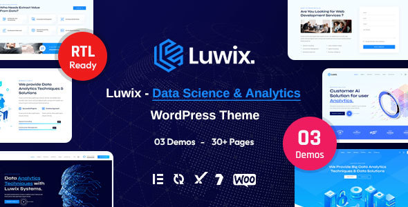 Luwix-数据科学与分析WordPress主题+RTL就绪