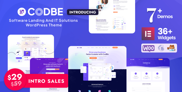 CodBe-软件登录页面和IT解决方案WordPress主题
