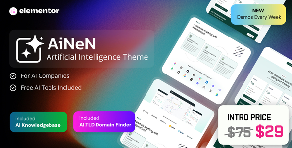 AiNeN–人工智能代理和自动化WordPress主题