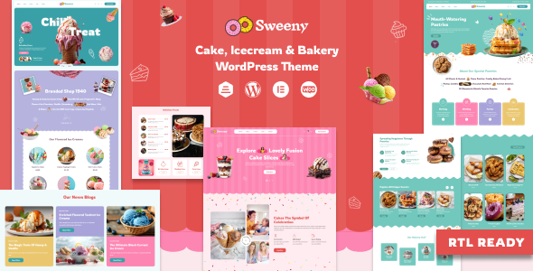 Sweeny-蛋糕、冰淇淋和面包店WordPress主题