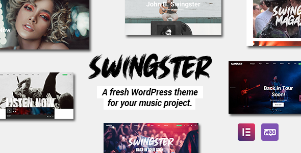 Swingster-Elementor音乐WordPress主题