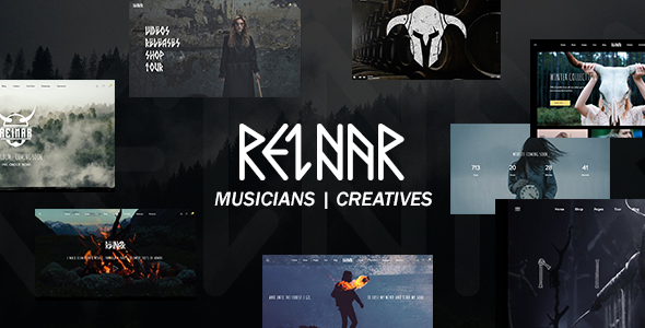 Reinar-北欧风格的音乐和创意WordPress主题