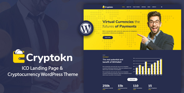 Cryptokn-ICO登录页面和加密货币WordPress主题