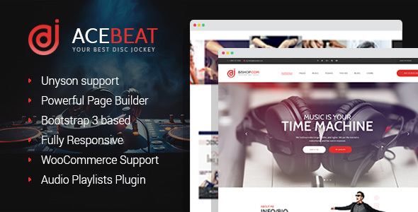 AceBeat-DJ个人页面WordPress主题