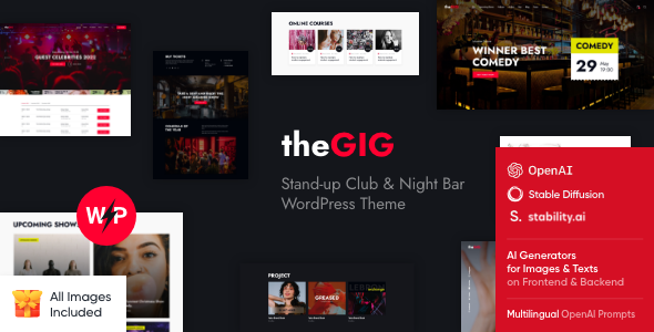 The Gig-站立俱乐部和夜间酒吧WordPress主题