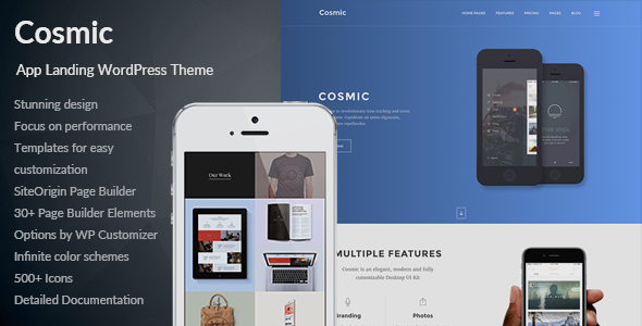 Cosmic-应用登陆多用途WordPress主题