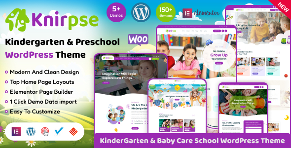 Knirpse–幼儿园、学校和婴儿护理WordPress主题